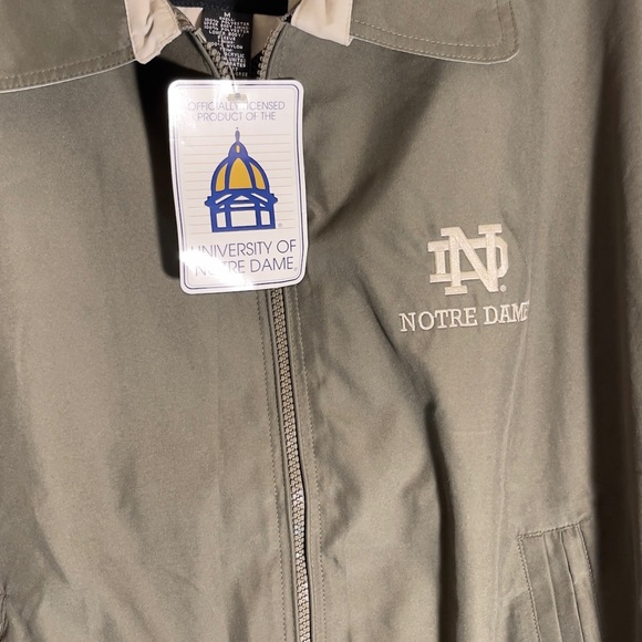 Vintage Notre Dame Holloway Men's Olive Green Jacket - Picture 2 of 15